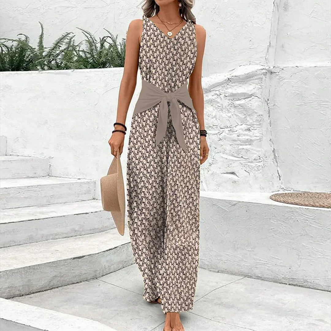 Christine™ | Mouwloze Jumpsuit met ronde hals