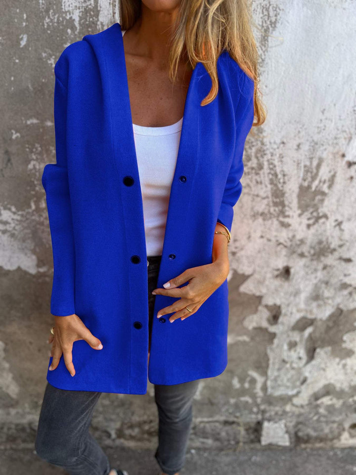 Hanneke™ | Zomerblazer met knopen en capuchon