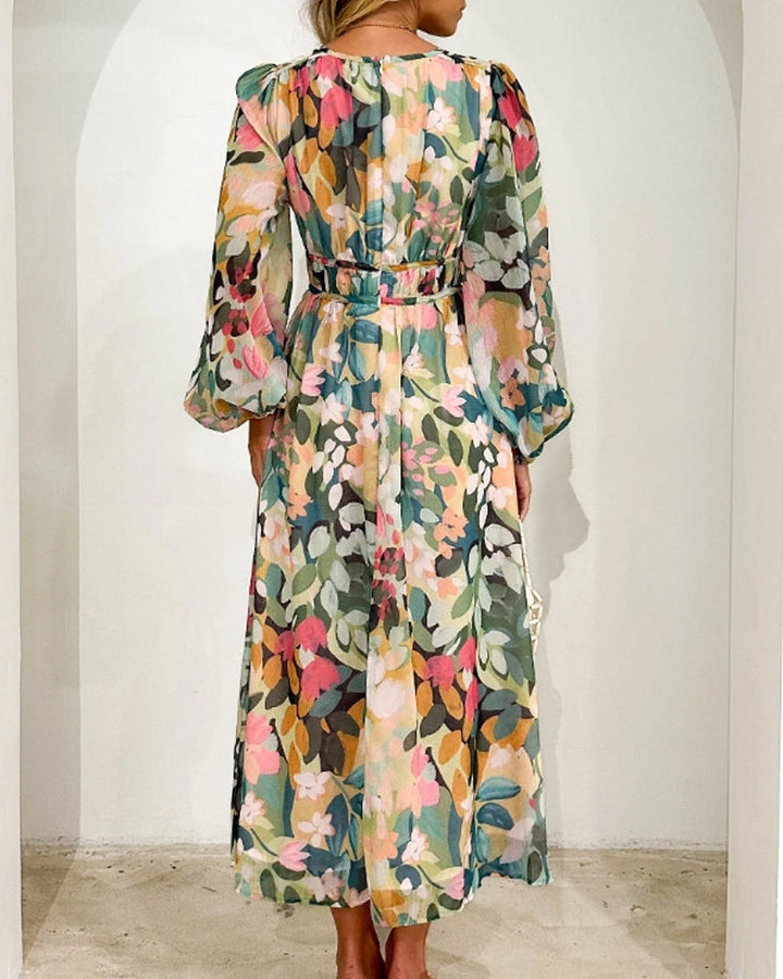 Christel | Elegante Bloemenprint Jurk