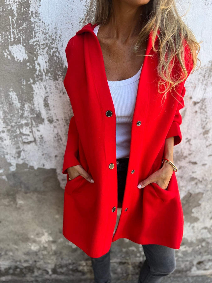 Hanneke™ | Zomerblazer met knopen en capuchon