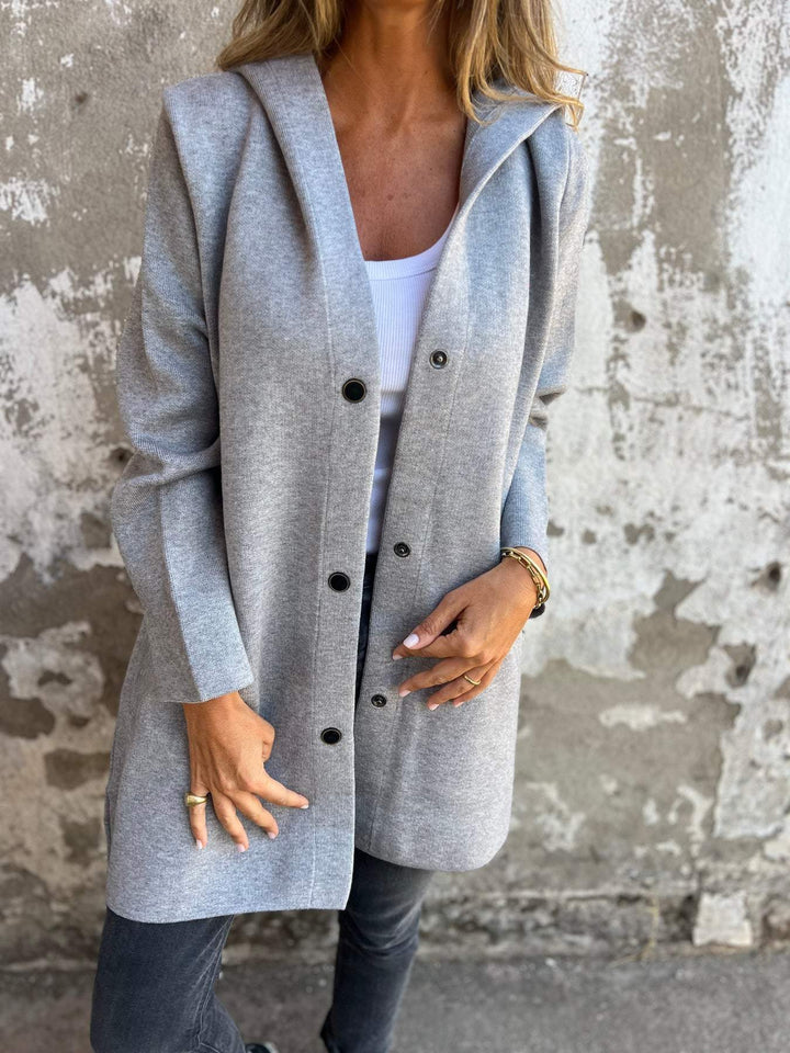 Hanneke™ | Zomerblazer met knopen en capuchon