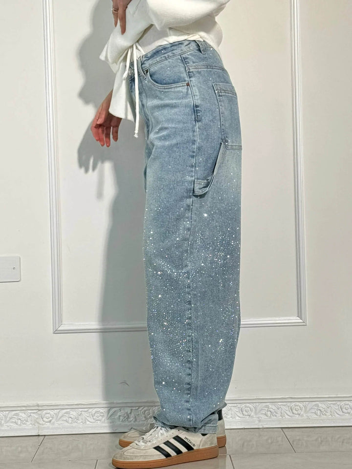 Belle™ Glinsterende damesjeans