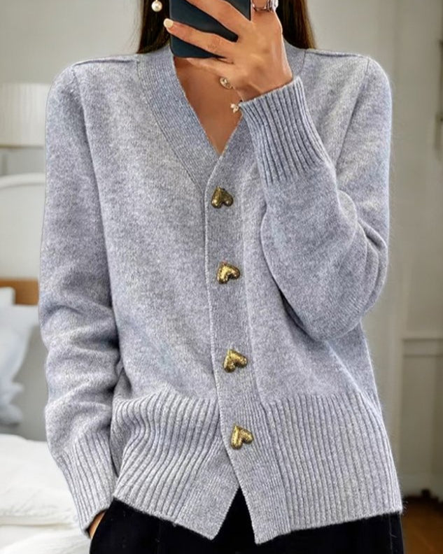 Eline™ | Elegant vest met hartvormige knopen