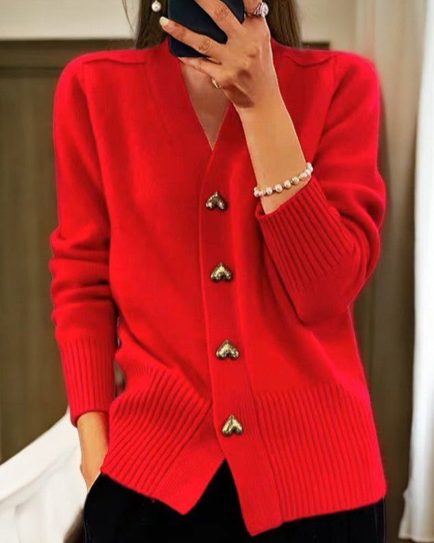 Eline™ | Elegant vest met hartvormige knopen